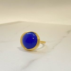 Karen Kane Gold Deep Blue Stone Ring